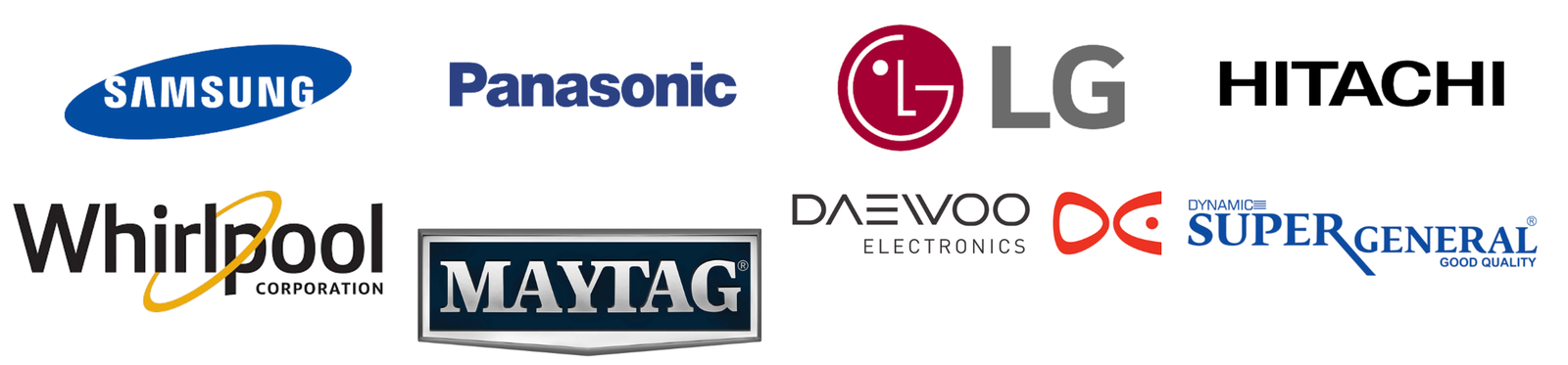 Top Brands We Repairing Logos